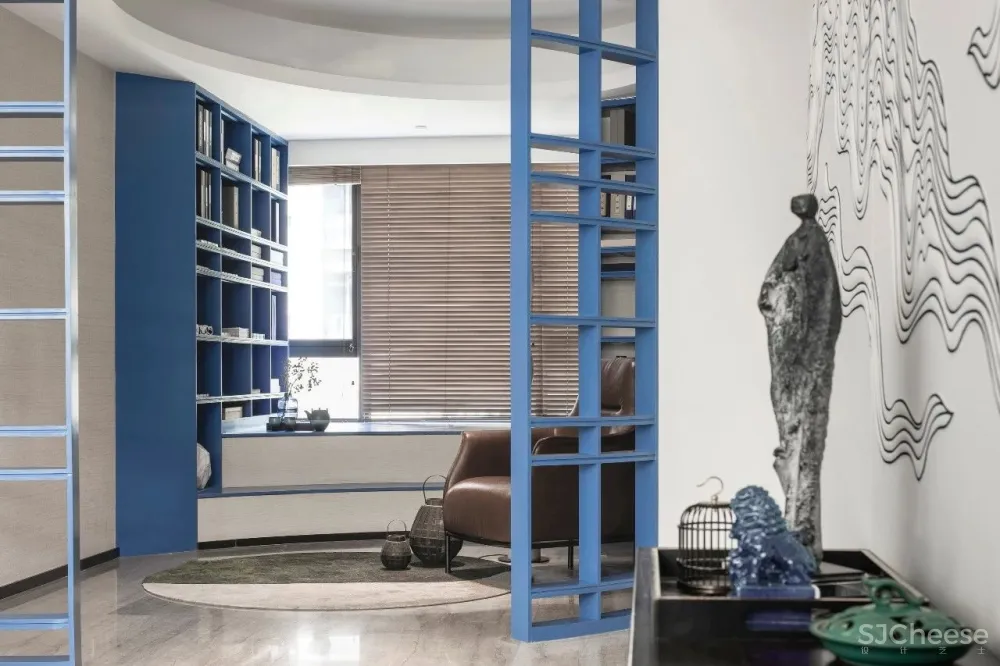 170㎡意式简约大平层,江山蓝的志趣雅馨!