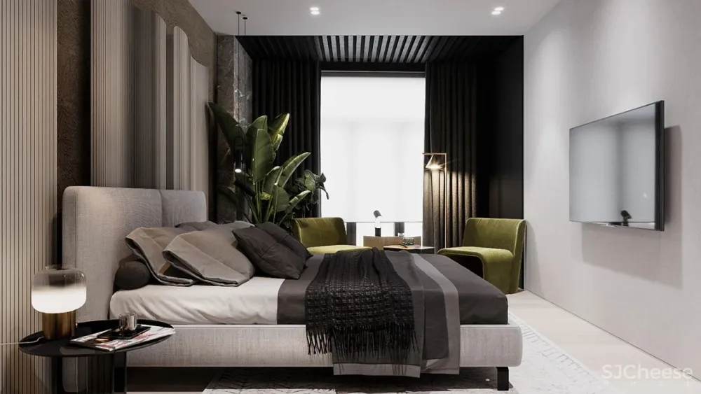 高级灰 轻奢,120㎡现代私宅