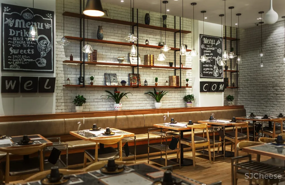 蒙古主题餐厅设计出清新草原风,“一米金脊”羊蝎子火锅餐厅