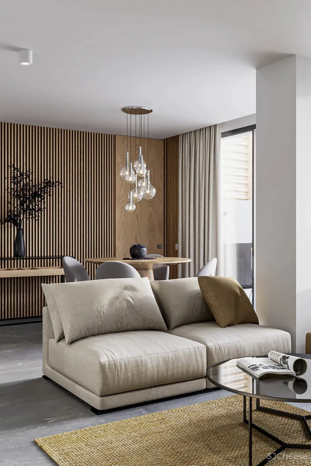 音乐老师进门不做隔断,138㎡三居室无玄关,照样美上天!