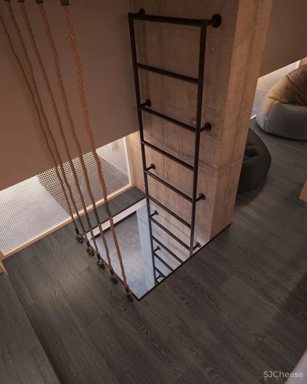 70㎡ 的 LOFT，裸装的混凝土空间也可以很温馨！