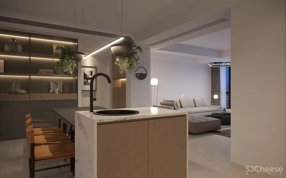 MIC视觉|高层客餐厅夜景