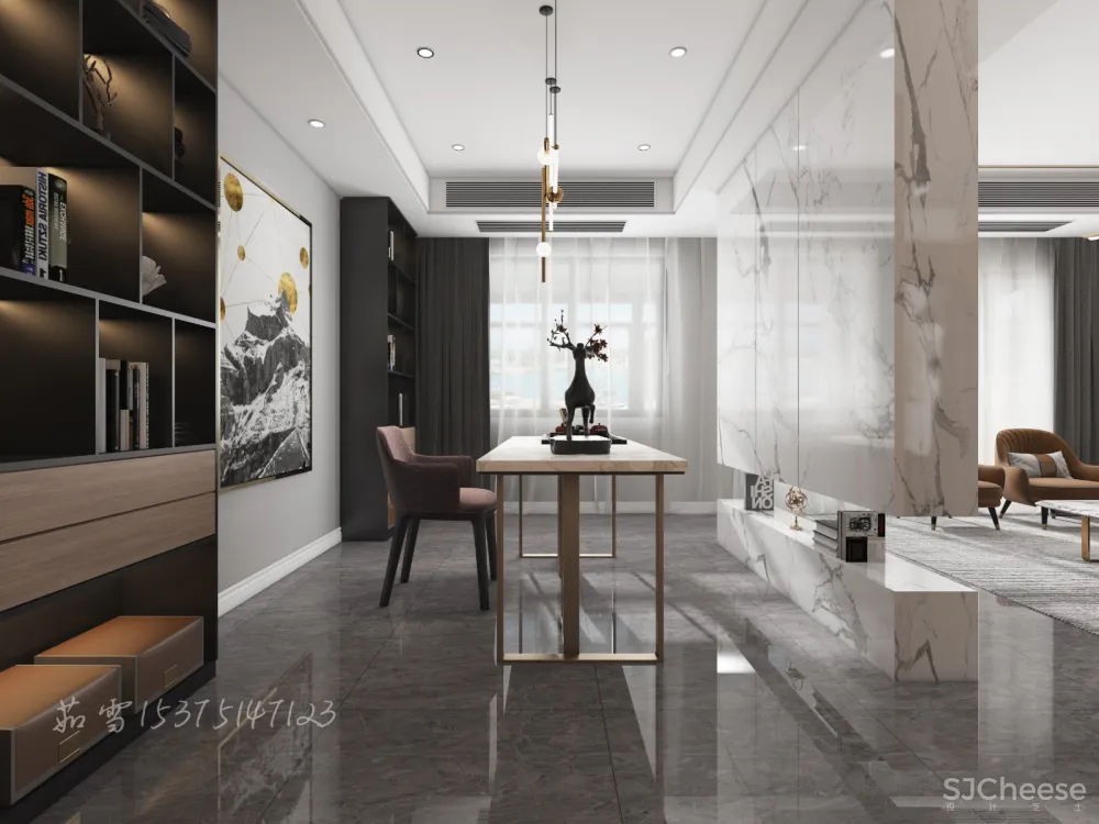 130平现代风格,低奢淡雅