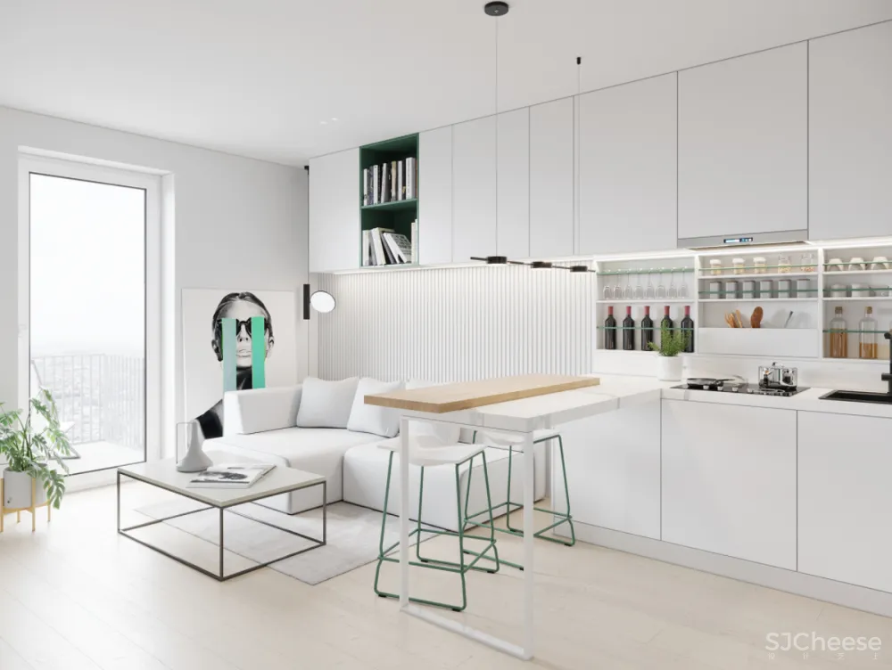 28㎡ 收纳全上墙,这样设计更省空间!