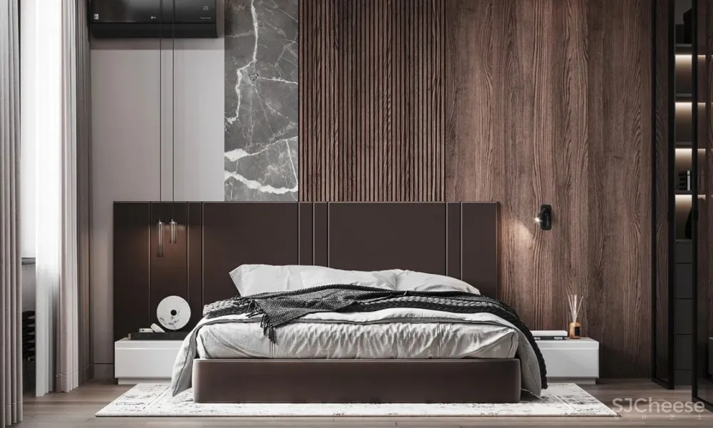 胡桃木 低饱和度橙色,演绎大气时尚质感空间!