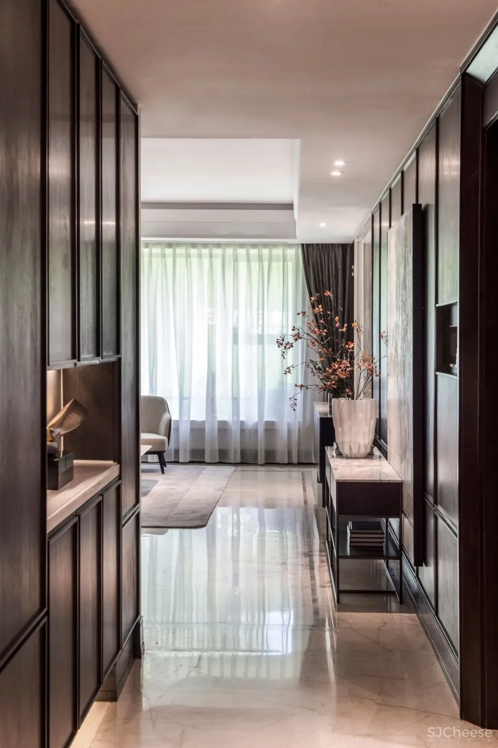 200㎡海派低奢样板间,融入秦淮河畔的当代人居