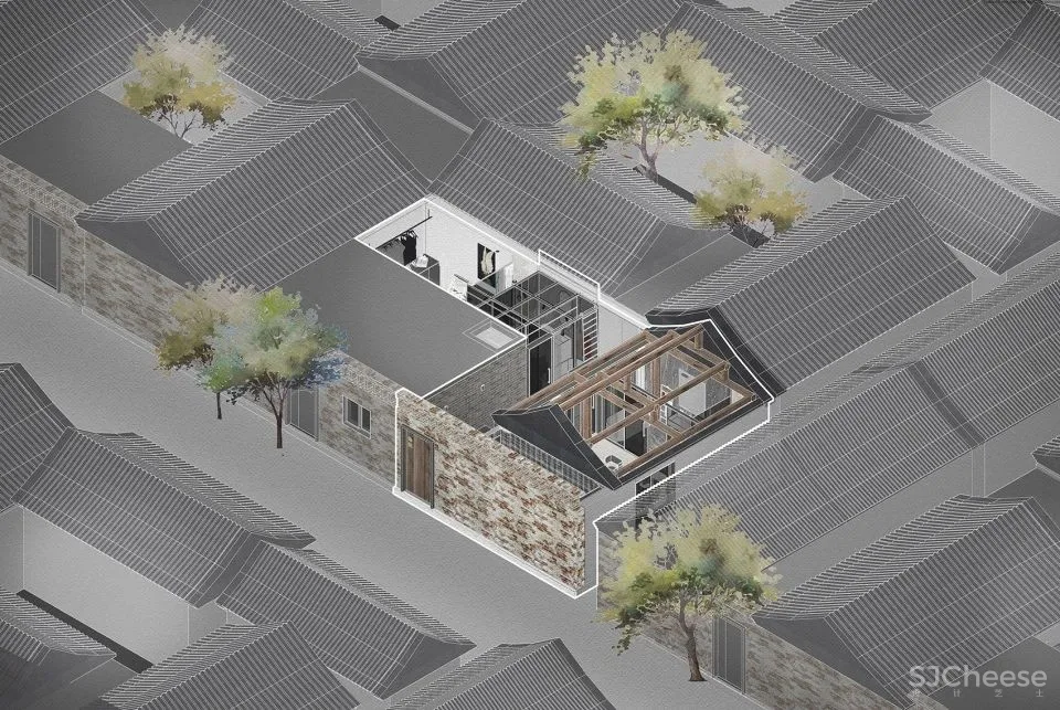 胡同里的镜面院子 宝钞胡同隐院 DAGA大观建筑