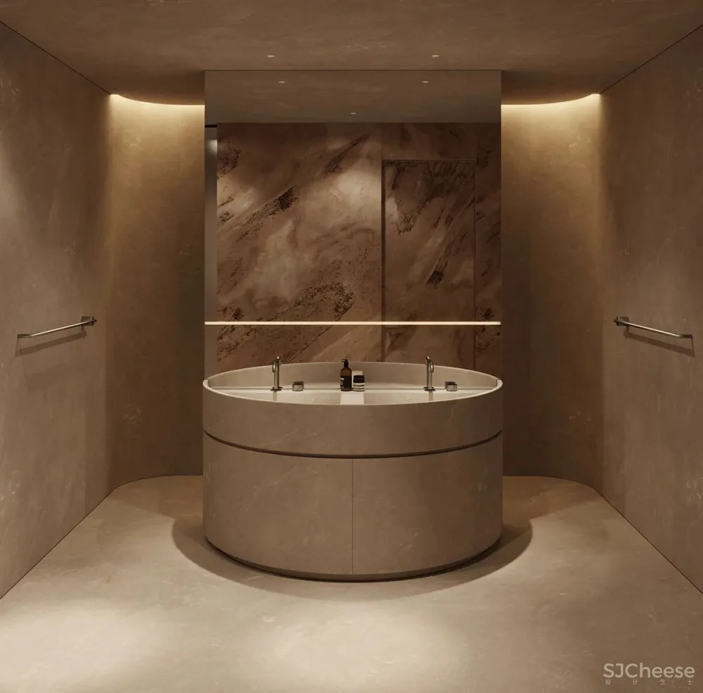 151㎡ 现代极简私宅,“石”光里的低调奢华