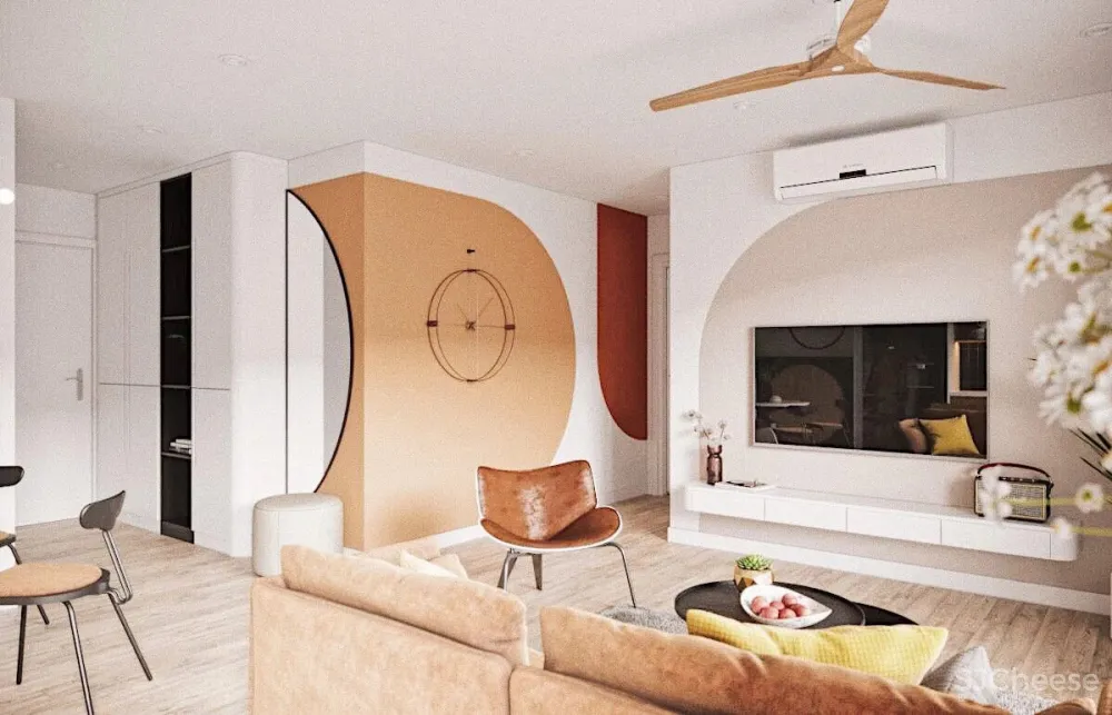 Creating Well Rounded Interiors With Circle Themes - Orange