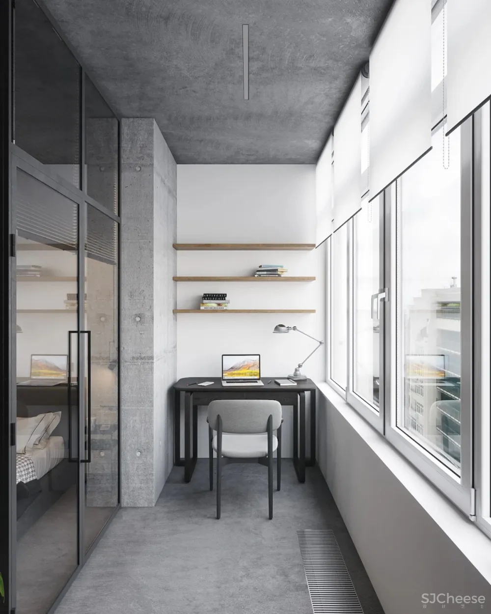 70㎡ 的 LOFT，裸装的混凝土空间也可以很温馨！