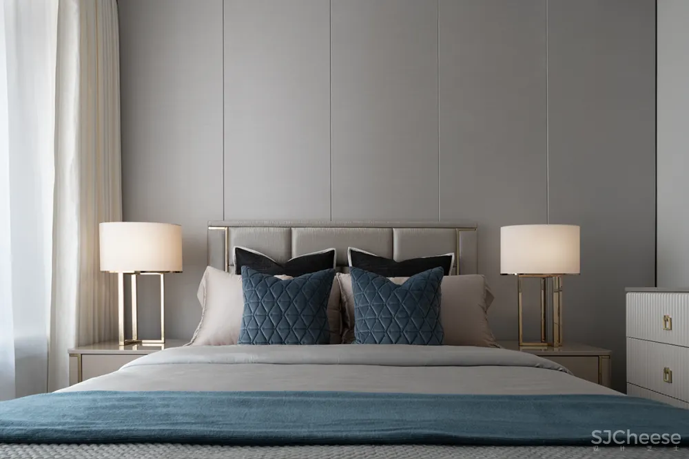 大气精致的155㎡住宅，一抹蓝色唤醒时尚气息！