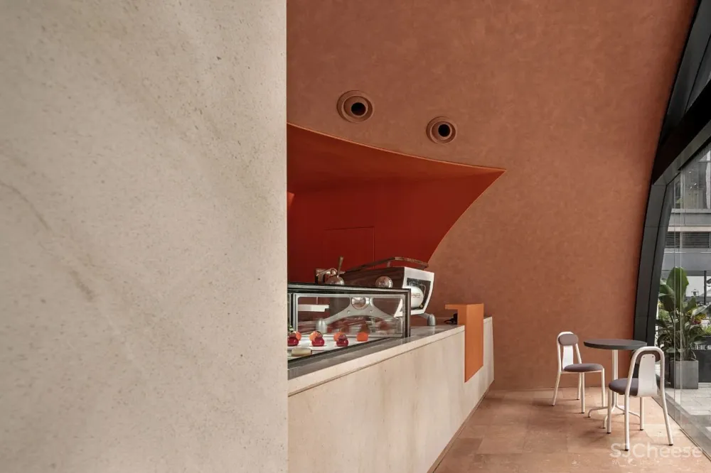 火山石 红砖,47㎡球形空间的暧昧与冲突!