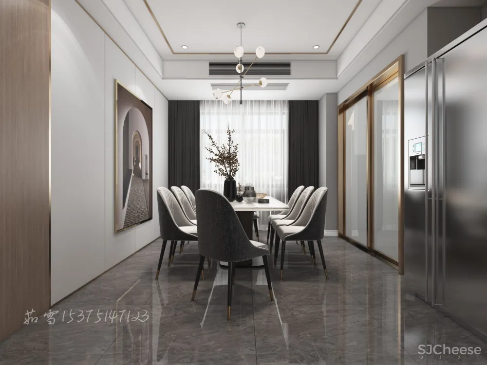 130平现代风格,低奢淡雅