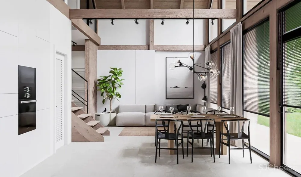 别拦着年轻人买LOFT，145㎡纯白 原木打造的治愈美宅，他们太会装了！