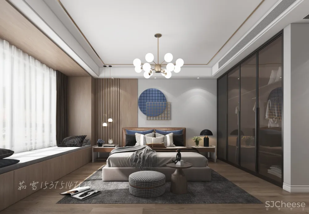 130平现代风格,低奢淡雅