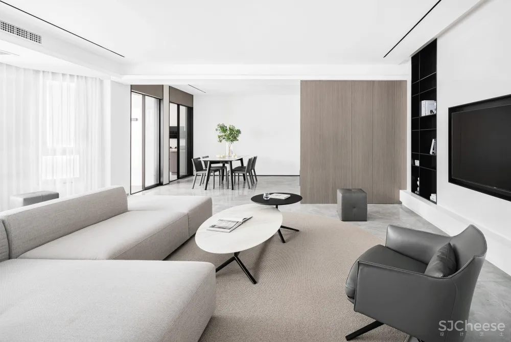 217㎡极简舒适家,纯粹即生活的平衡 缪茹