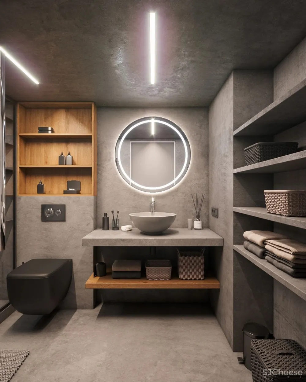 70㎡ 的 LOFT，裸装的混凝土空间也可以很温馨！