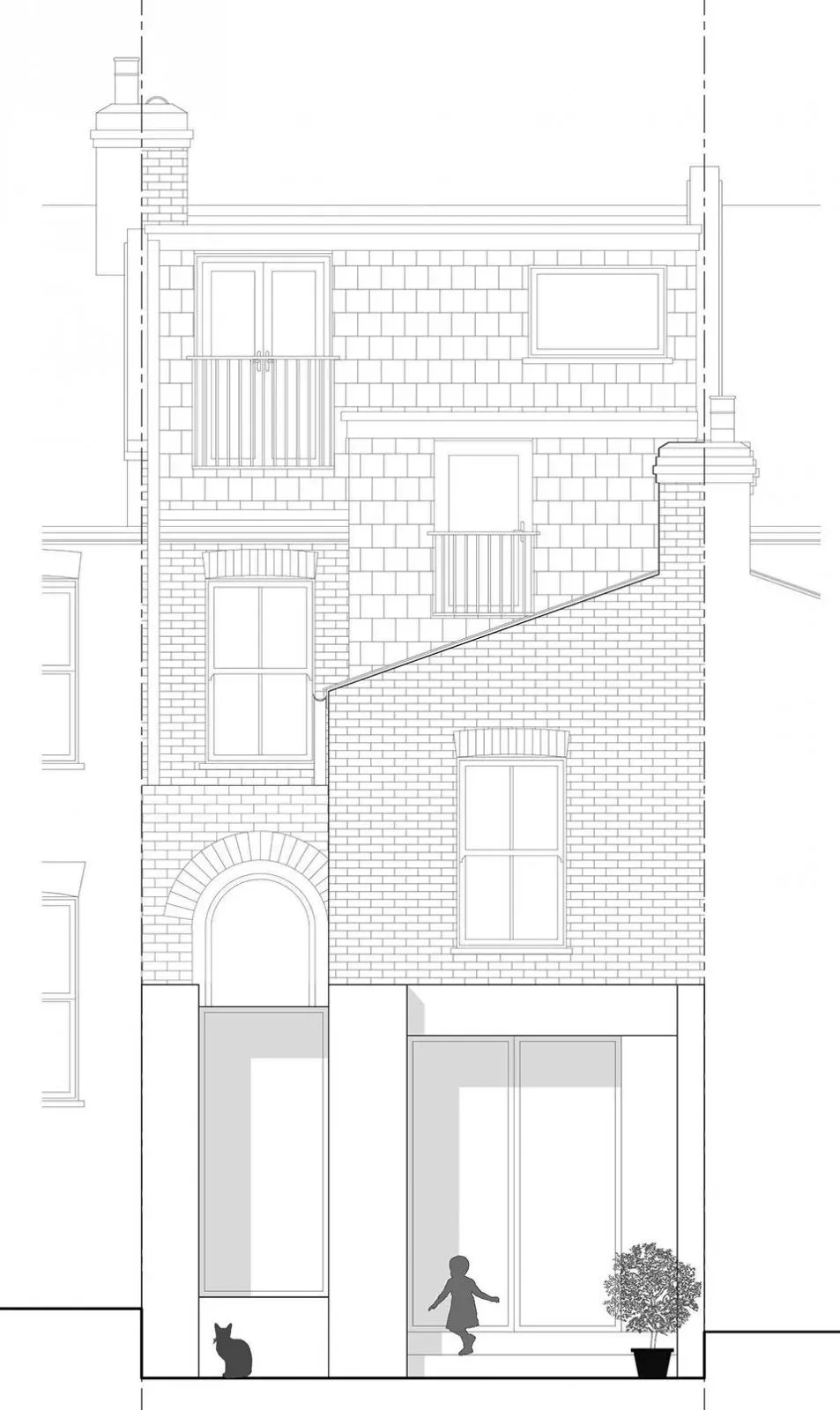 伦敦开放式住宅空间,明亮,开敞,独特空间 Yellow Cloud Studio