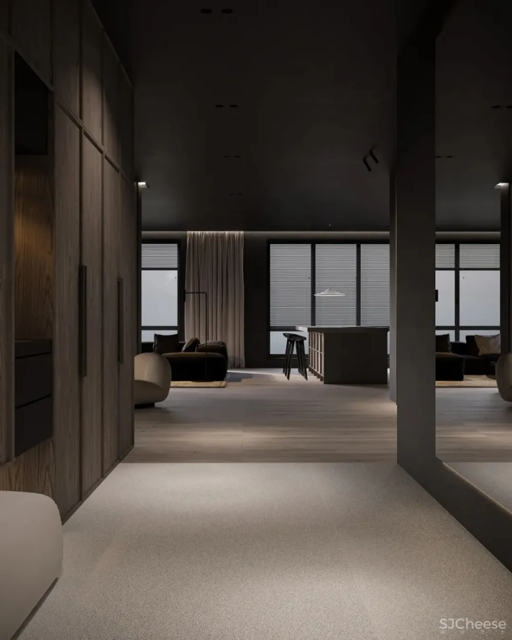 极简黑色系私宅,不是谁都能Hold得住