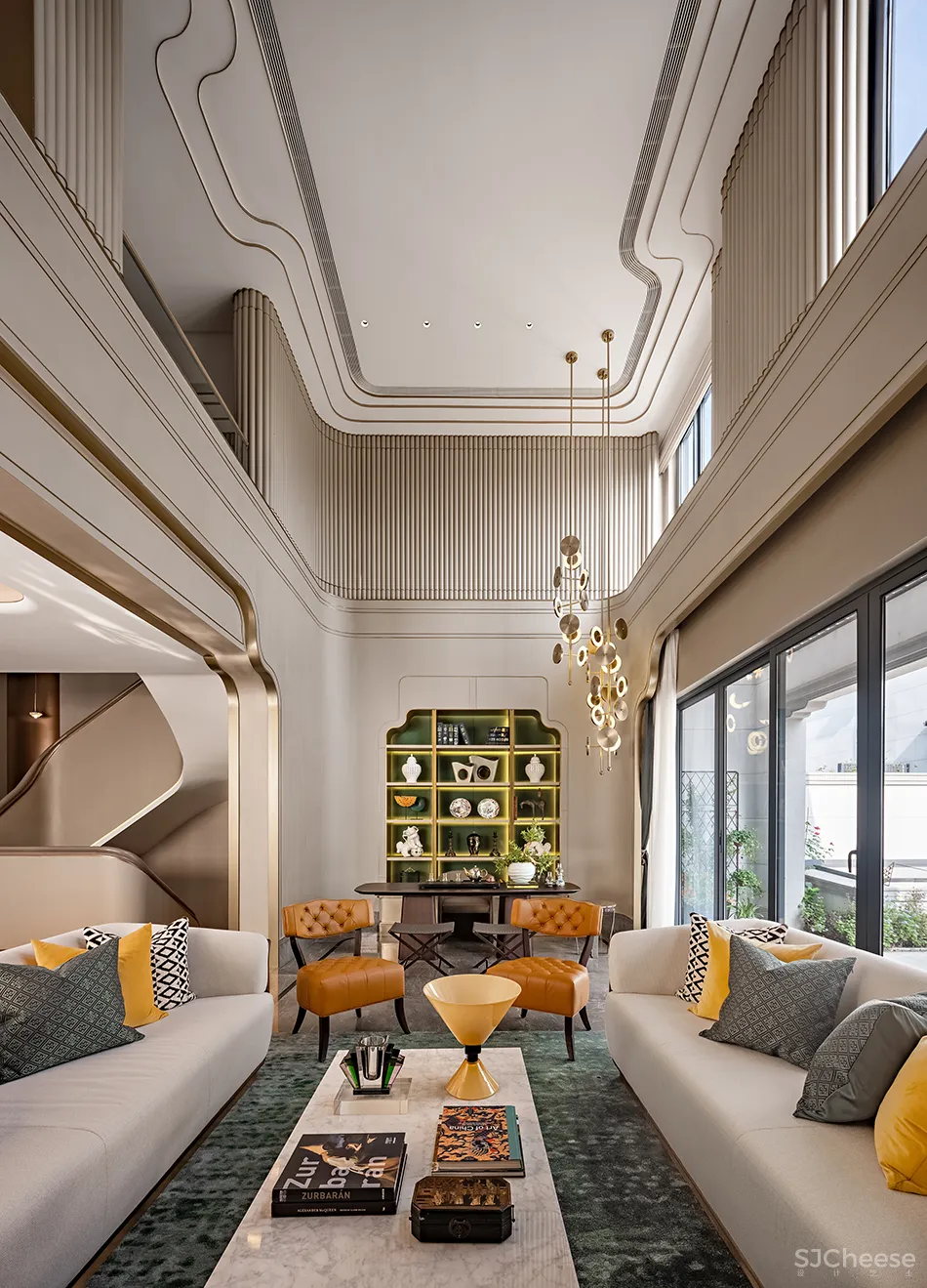 【中熙设计-梁景华联袂新作】504㎡杭州城桃源小镇别墅豪宅设计,带来耳目一新的现代民国思潮!