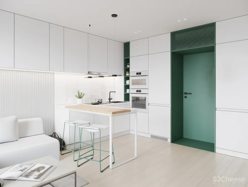 28㎡ 收纳全上墙,这样设计更省空间!