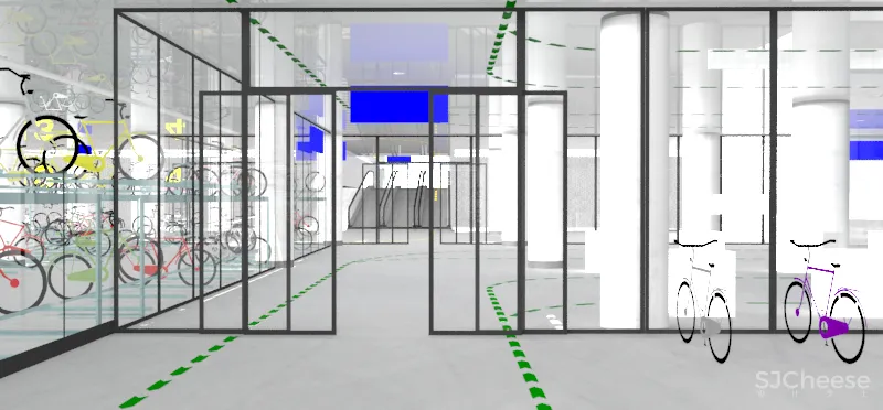 荷兰这个8000㎡自行车停车场,一面沉浸式的玻璃墙美翻了,网友:别人家的“自行车棚”