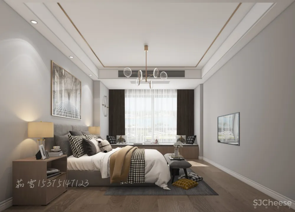 130平现代风格,低奢淡雅