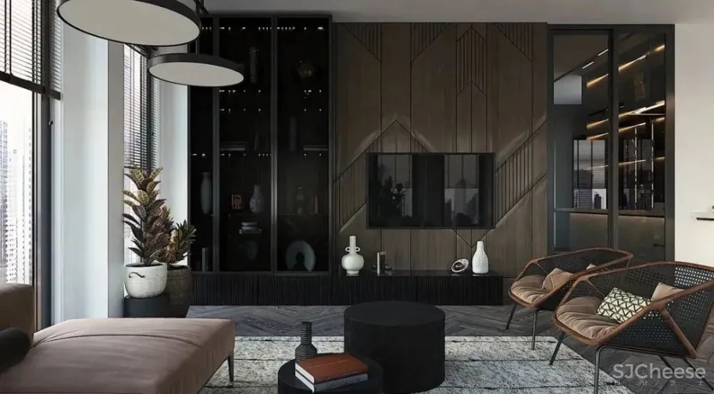 木质“巧克力”色住宅,大气有格调的质感空间!