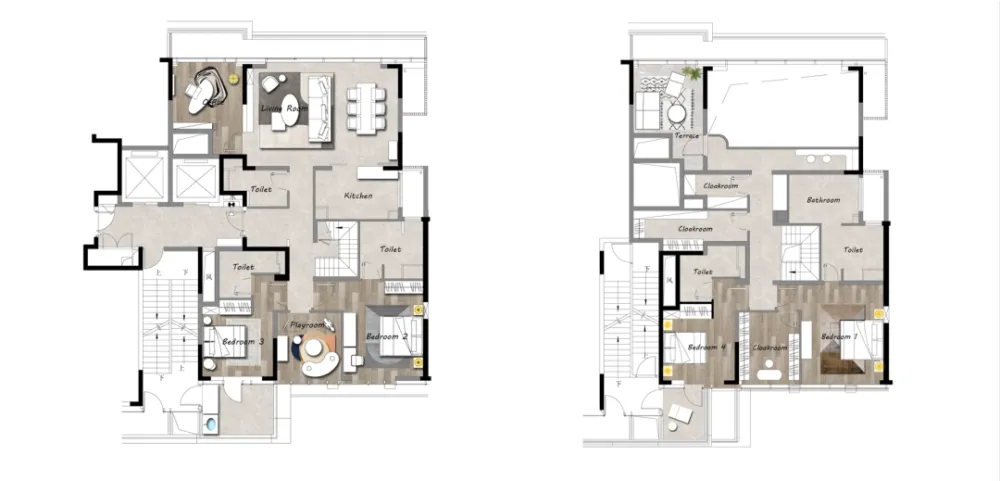 柳岸晓风顶楼跃层，精致无边，家是居者的精神延伸 s