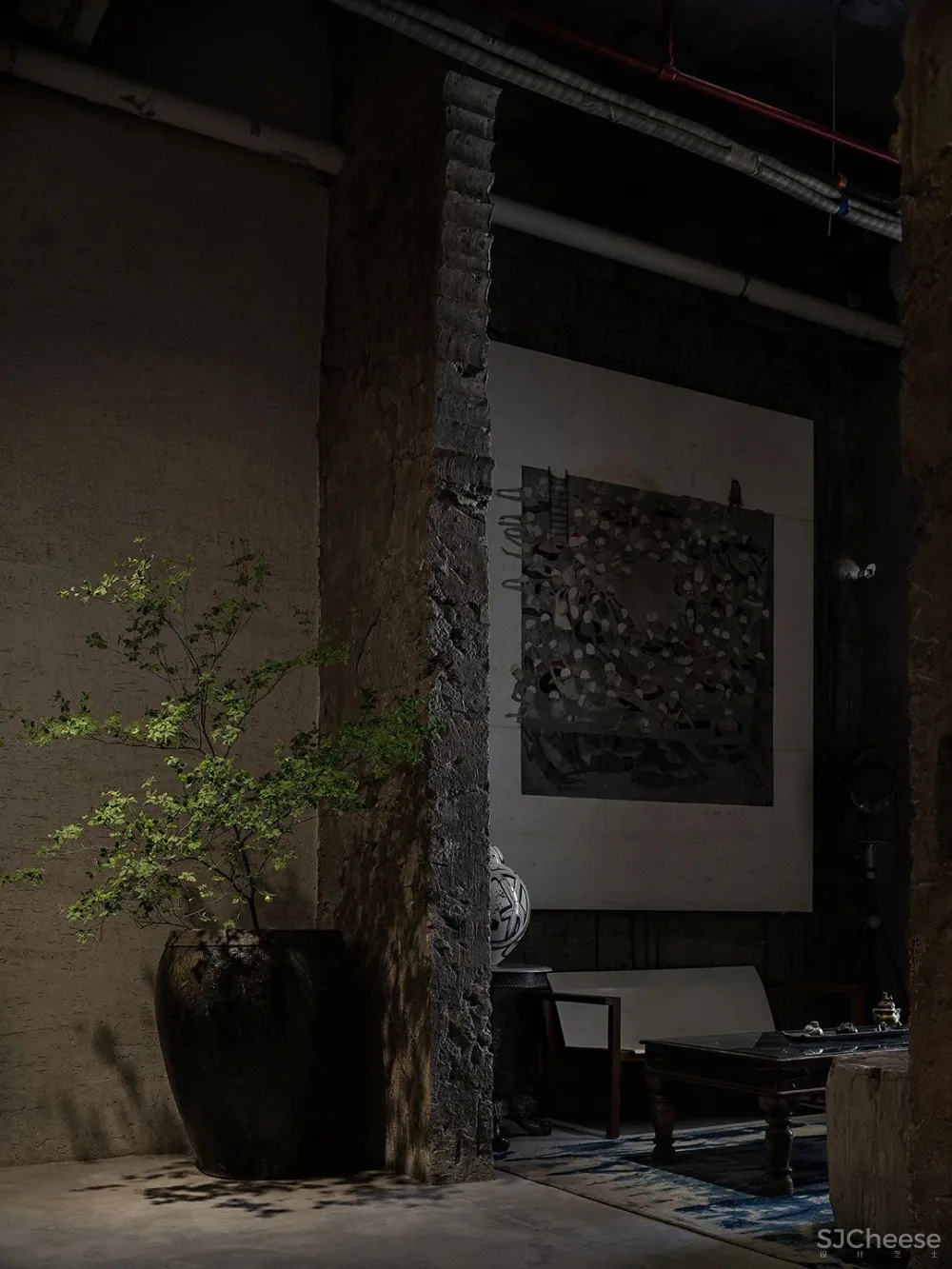 广州伶居侘寂风总部办公，旧得很高级！