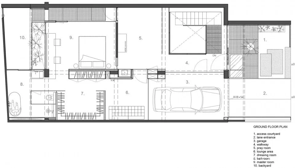 将绿意和天光引入地下 士东许宅 KC design studio