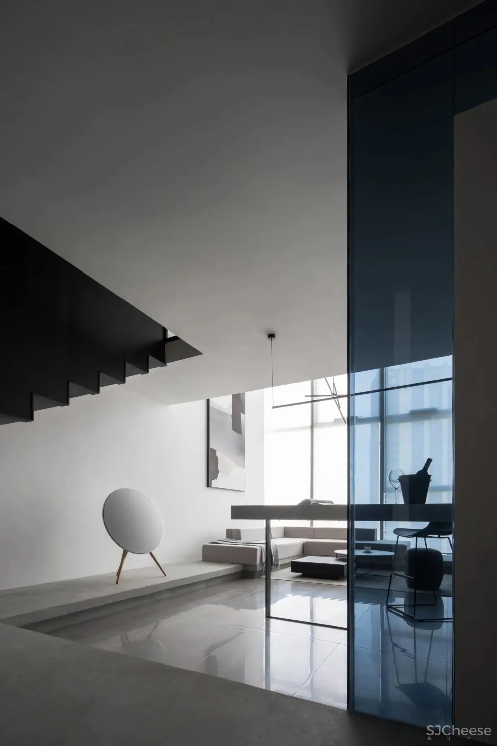 通透感 光影美学，打造黑白极简格调 桐里设计
