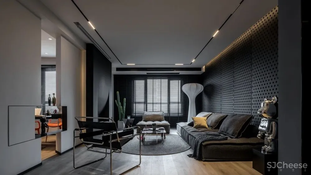 120㎡质感简约私宅,谁说黑色沉闷又压抑?