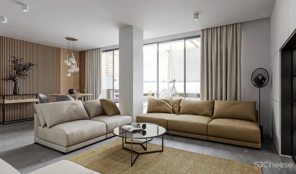 音乐老师进门不做隔断,138㎡三居室无玄关,照样美上天!