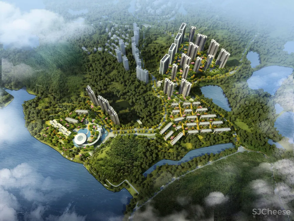 新作 | 天空之城,启发中国航天梦 恩平•泉林黄金小镇 / 上海骏地设计