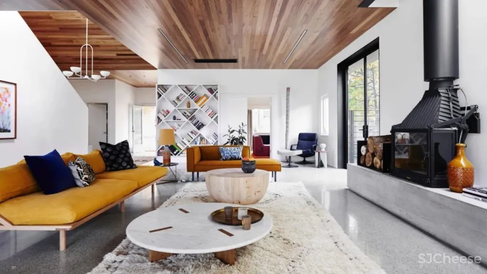 大胆用色 水磨石，让这个私宅有着琥珀般的光芒