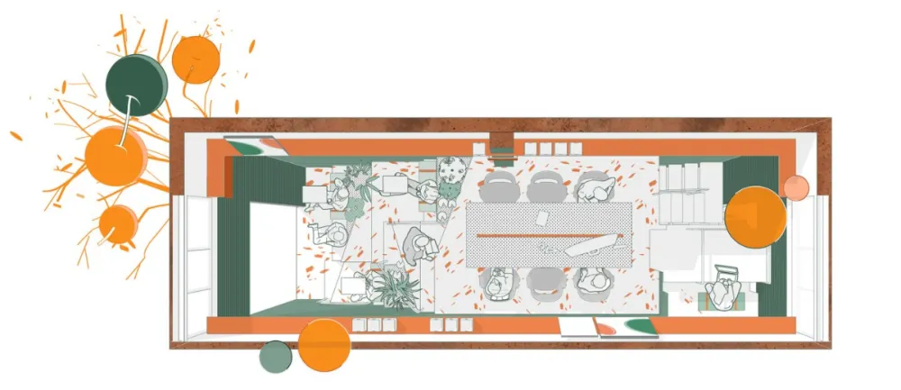 离宅半米 30平的工作室装12人,有植被还能办沙龙?
