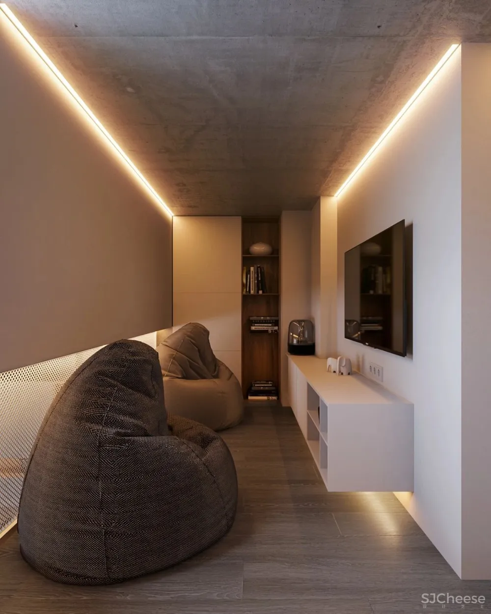 70㎡ 的 LOFT，裸装的混凝土空间也可以很温馨！