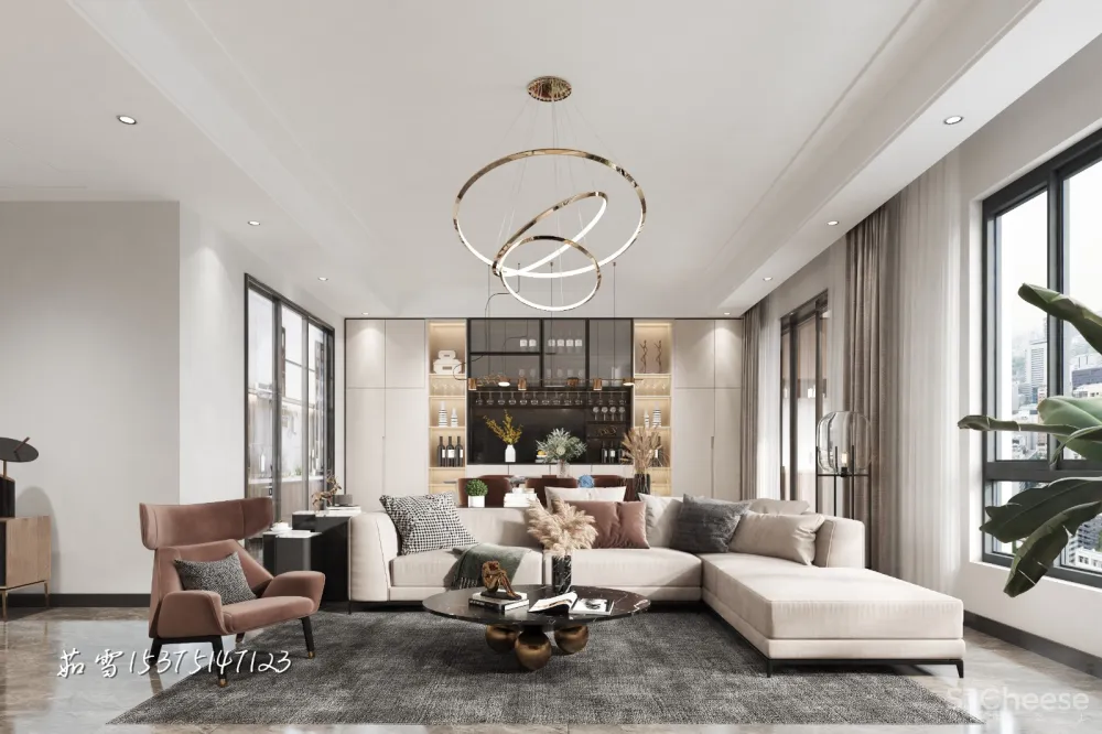 轻奢复式客餐厅3卧室