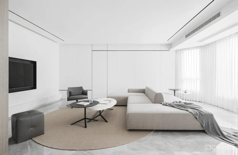 217㎡极简舒适家,纯粹即生活的平衡 缪茹