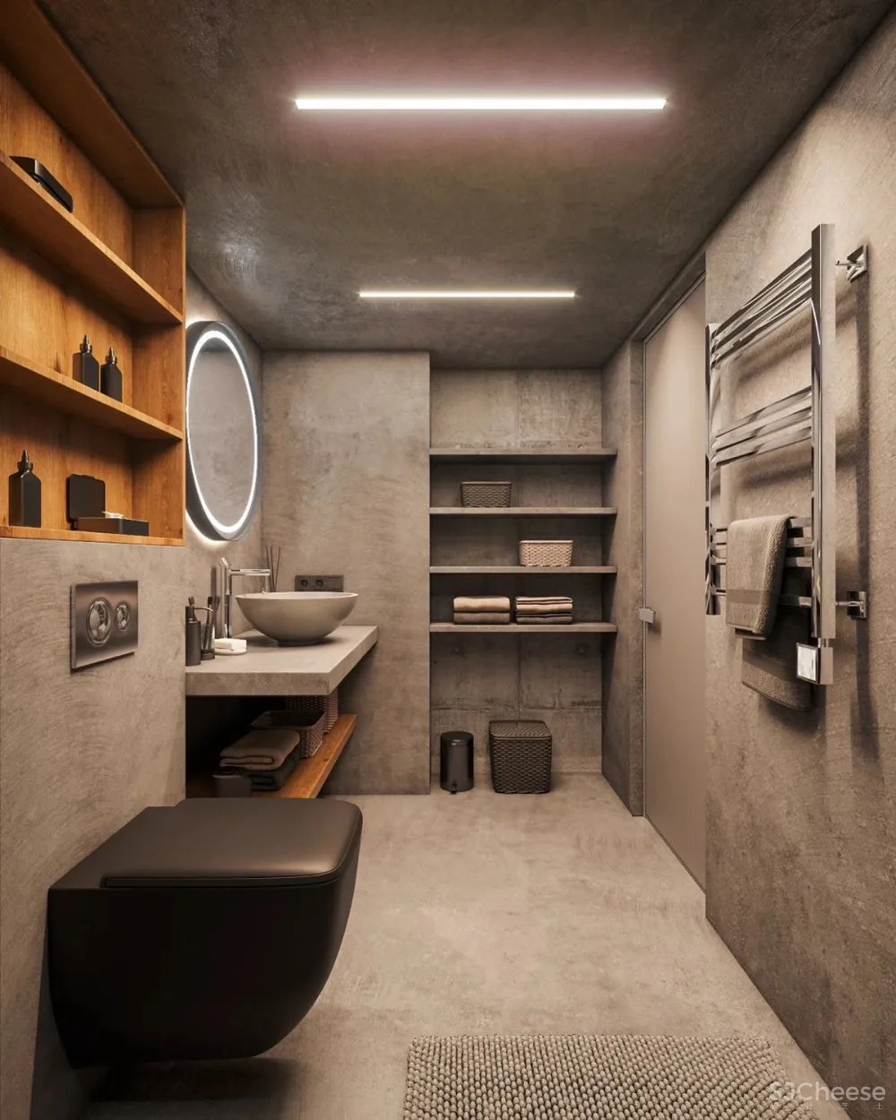 70㎡ 的 LOFT，裸装的混凝土空间也可以很温馨！