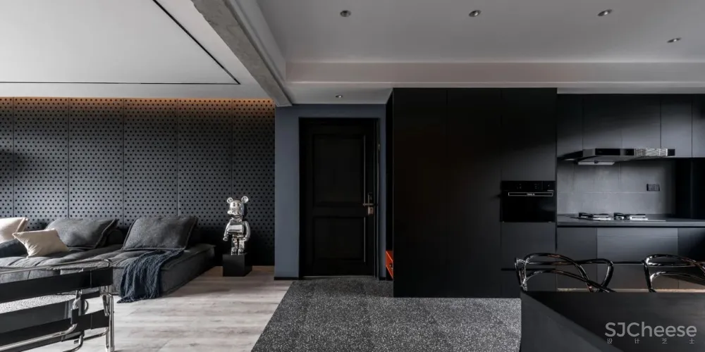 120㎡质感简约私宅,谁说黑色沉闷又压抑?