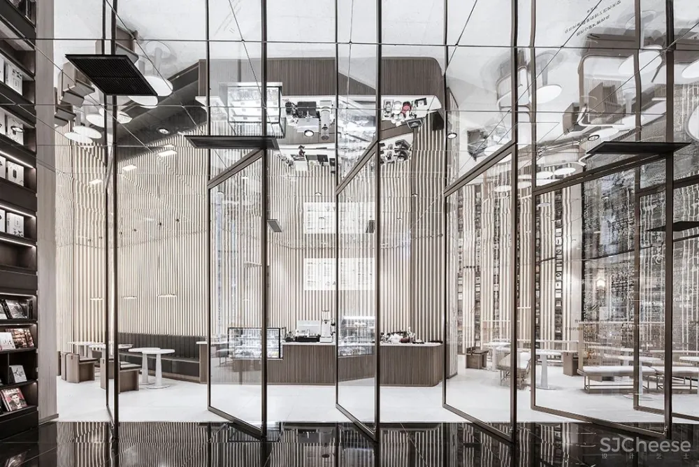 李想新作 宁波钟书阁,1230㎡,把201块“岩石”搬进书店