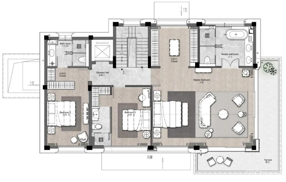 HWCD设计｜上海「金臣颐墅」顶级别墅样板间