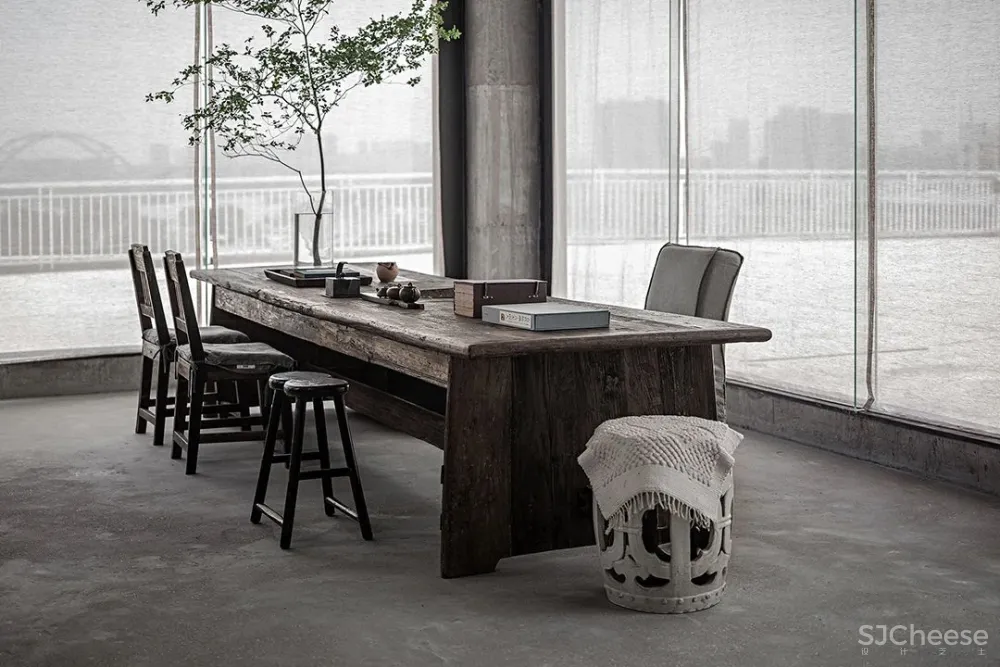 广州伶居侘寂风总部办公，旧得很高级！