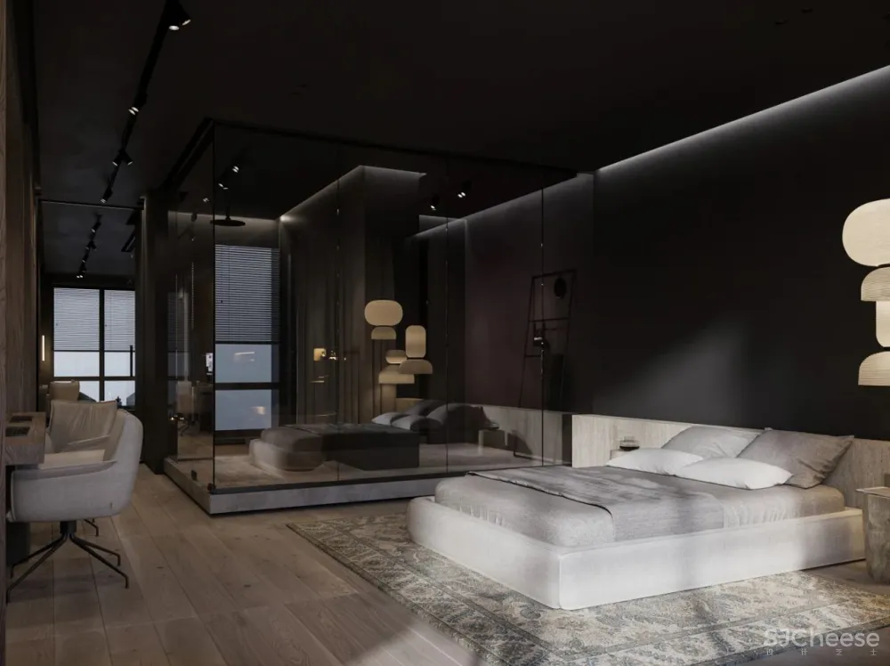 极简黑色系私宅,不是谁都能Hold得住