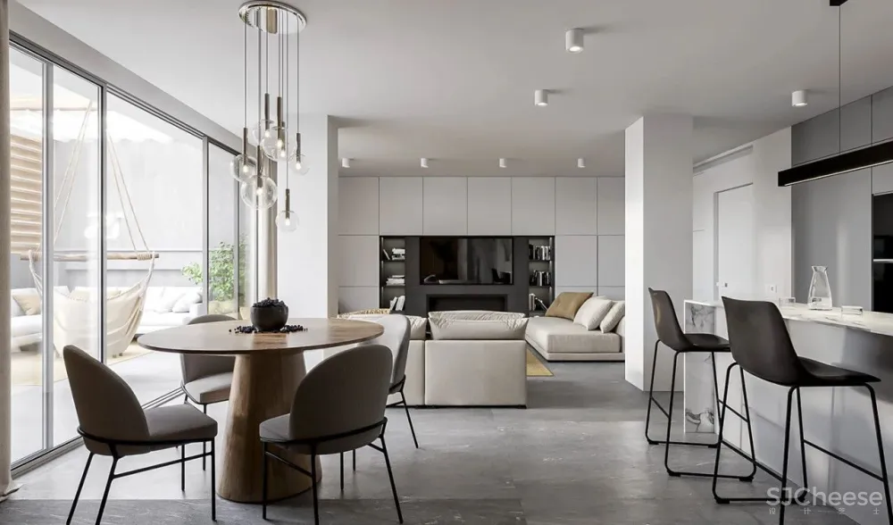 音乐老师进门不做隔断,138㎡三居室无玄关,照样美上天!