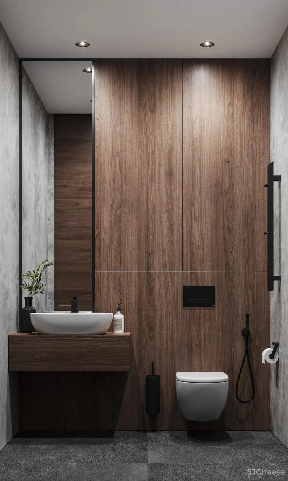 胡桃木 低饱和度橙色,演绎大气时尚质感空间!