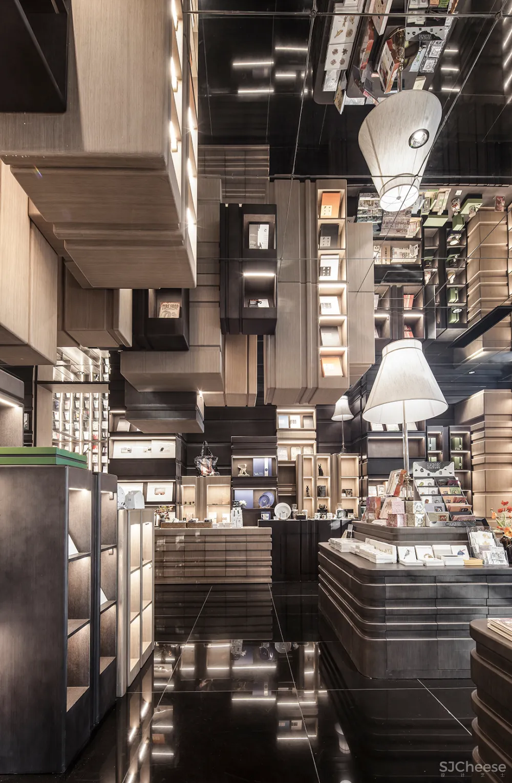 李想新作 宁波钟书阁,1230㎡,把201块“岩石”搬进书店