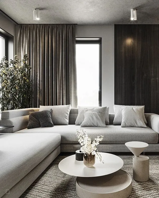 高级灰 轻奢,120㎡现代私宅